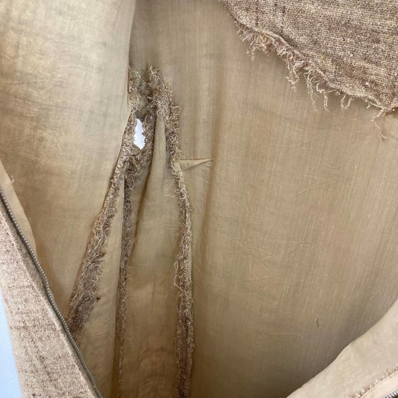 Vintage 1950s Beige Double Breasted Coat and Sheath Wiggle Dress // Size Medium - Picture 15 of 15